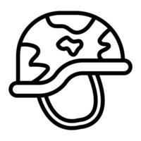 Helm Linie Symbol Design vektor