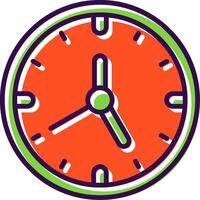 Uhr gefüllt Design Symbol vektor