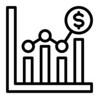 Symboldesign für Wachstumslinien vektor