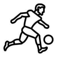 Fußball Spieler Linie Symbol Design zum persönlich und kommerziell verwenden vektor