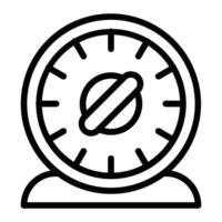 Küche Timer Linie Symbol Design vektor