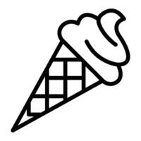 Eis Sahne Linie Symbol Design vektor