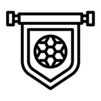 Fußball Banner Linie Symbol Design zum persönlich und kommerziell verwenden vektor
