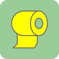 Toilette Papier gefüllt Gelb Symbol vektor