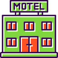 Motel gefüllt Design Symbol vektor