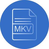mkv fil formatera platt bubbla ikon vektor