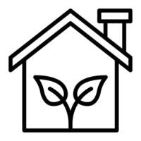 Öko Haus Linie Symbol Design vektor