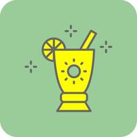 Cocktail gefüllt Gelb Symbol vektor