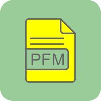 pfm Datei Format gefüllt Gelb Symbol vektor