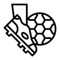 Fußball Schuss Linie Symbol Design zum persönlich und kommerziell verwenden vektor