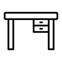 Schreibtisch Linie Symbol Design vektor