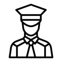 Polizist Linie Symbol Design vektor