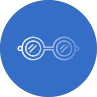 glasögon platt bubbla ikon vektor