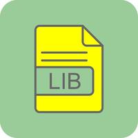 lib fil formatera fylld gul ikon vektor