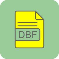 dbf Datei Format gefüllt Gelb Symbol vektor