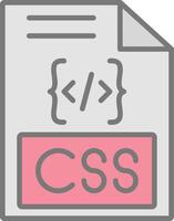 CSS Linie gefüllt Licht Symbol vektor