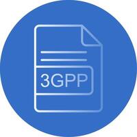 3gpp Datei Format eben Blase Symbol vektor