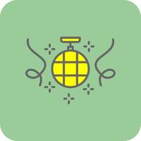 Disko Ball gefüllt Gelb Symbol vektor