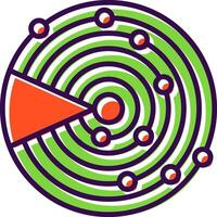 Sonar gefüllt Design Symbol vektor