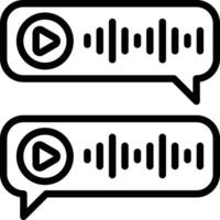 Audio- Botschaft Linie Symbol Design vektor