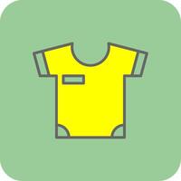 skjorta fylld gul ikon vektor