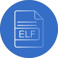 Elf Datei Format eben Blase Symbol vektor