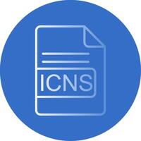 icns fil formatera platt bubbla ikon vektor