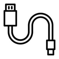 uSB kabel- linje ikon design vektor