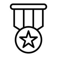 Medaille von Ehre Linie Symbol Design vektor