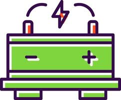 Auto Batterie gefüllt Design Symbol vektor