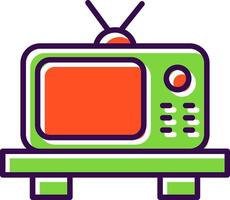 Fernseher gefüllt Design Symbol vektor