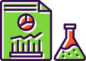 chemisch Analyse gefüllt Design Symbol vektor