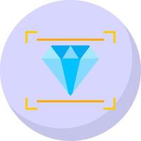 Diamant eben Blase Symbol vektor