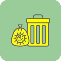 Müll gefüllt Gelb Symbol vektor