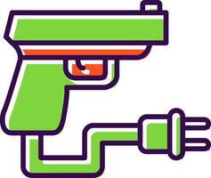 Gewehr gefüllt Design Symbol vektor