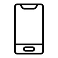 cellulär telefon linje ikon design vektor
