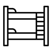 sovbrits säng linje ikon design vektor