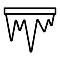 Eiszapfen Linie Symbol Design vektor
