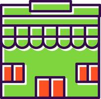 Supermarkt gefüllt Design Symbol vektor