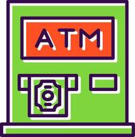 Bankomat maskin fylld design ikon vektor