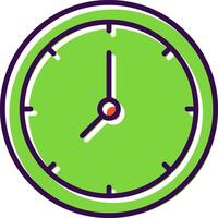 Uhr gefüllt Design Symbol vektor