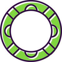 Gummi Ring gefüllt Design Symbol vektor