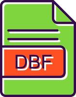 dbf Datei Format gefüllt Design Symbol vektor