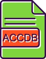 accdb fil formatera fylld design ikon vektor