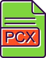pcx fil formatera fylld design ikon vektor