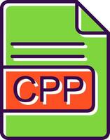 cpp Datei Format gefüllt Design Symbol vektor