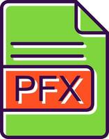 pfx Datei Format gefüllt Design Symbol vektor