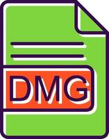 dmg Datei Format gefüllt Design Symbol vektor