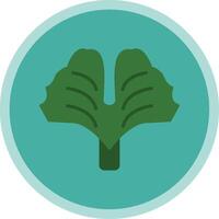 Ginkgo biloba eben multi Kreis Symbol vektor