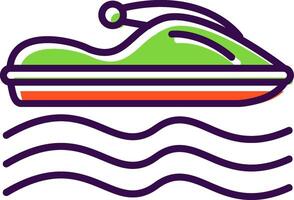 Jet Ski gefüllt Design Symbol vektor